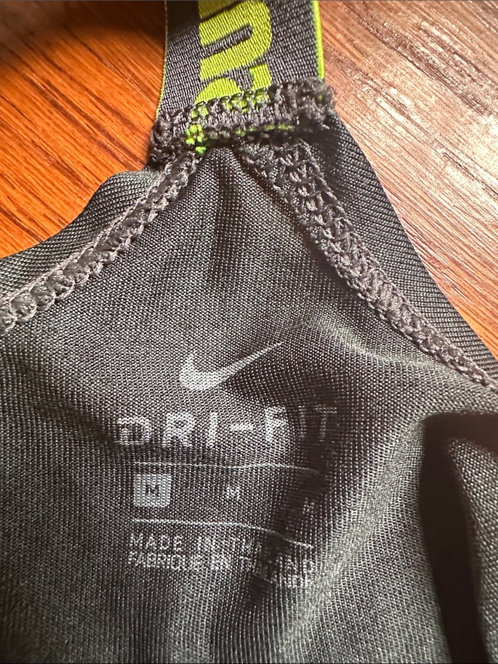 Nike Women's Teal, Slate, and Blackish Athletic Tanks with Neon Yellow Accents - Picture 7 of 7
